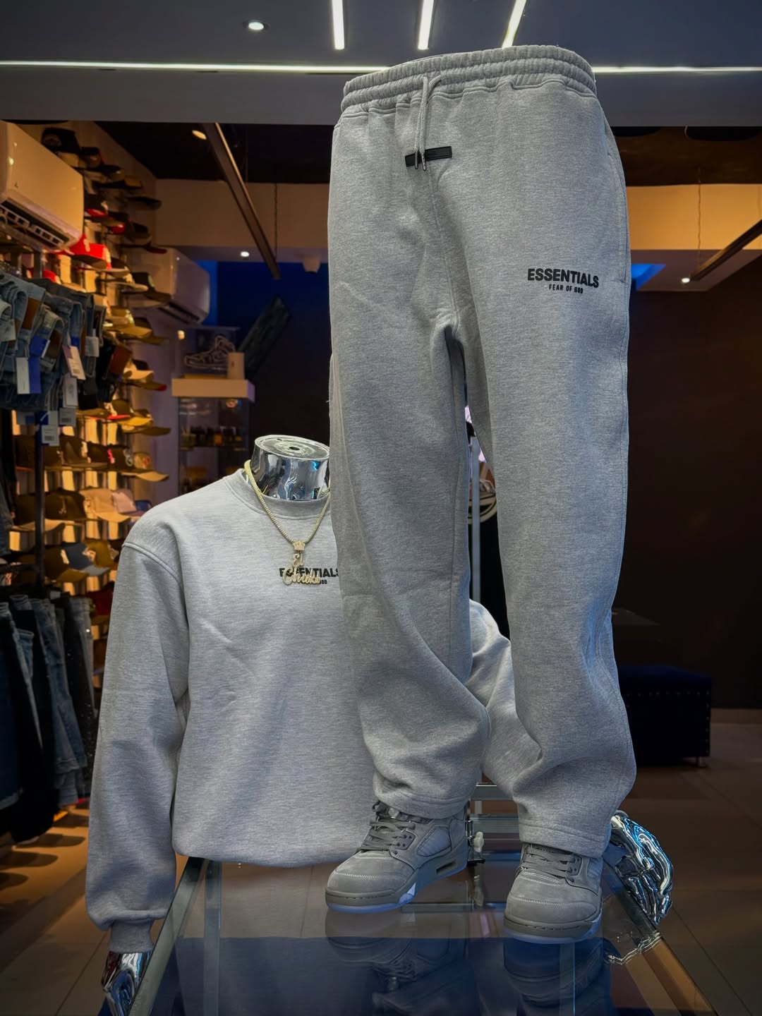 Essentials Grey Premium Tracksuit Set